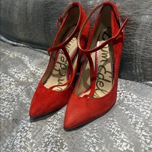 Sam Edelman Vibrant Red Heels 7.5